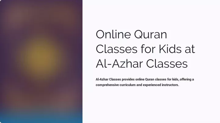 online quran classes for kids at al azhar classes