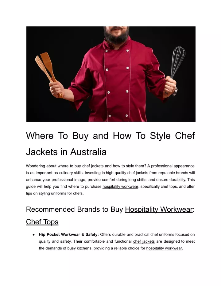 where to buy and how to style chef