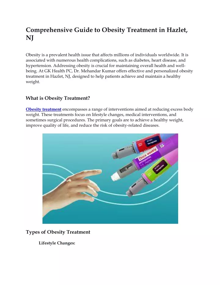 comprehensive guide to obesity treatment