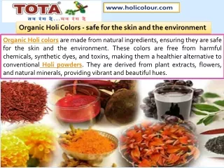 Make more fun and colorful celebration in Holi festival, Use eco-friendly colors