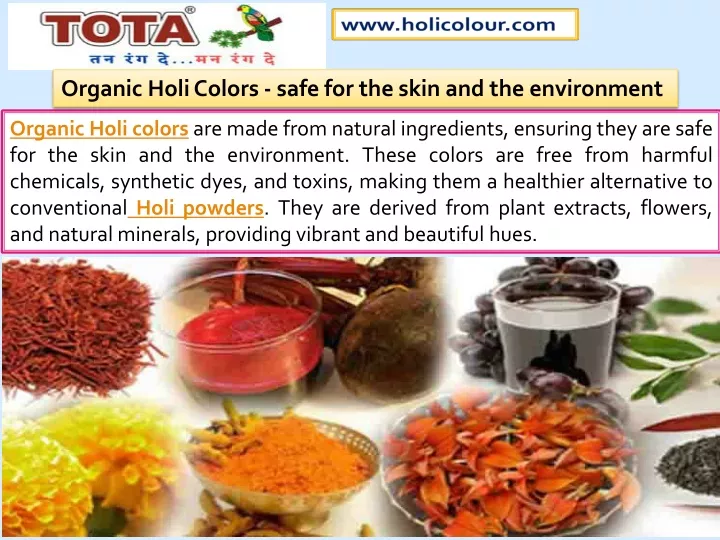 organic holi colors safe for the skin