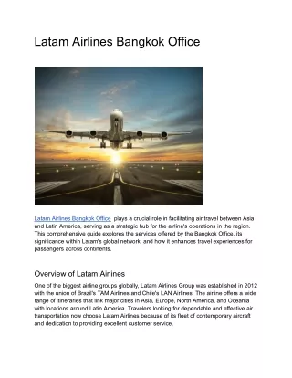 Latam Airlines Bangkok Office