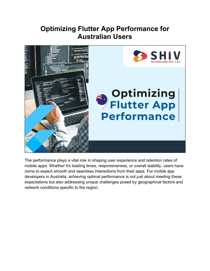 optimizing flutter app performance for australian