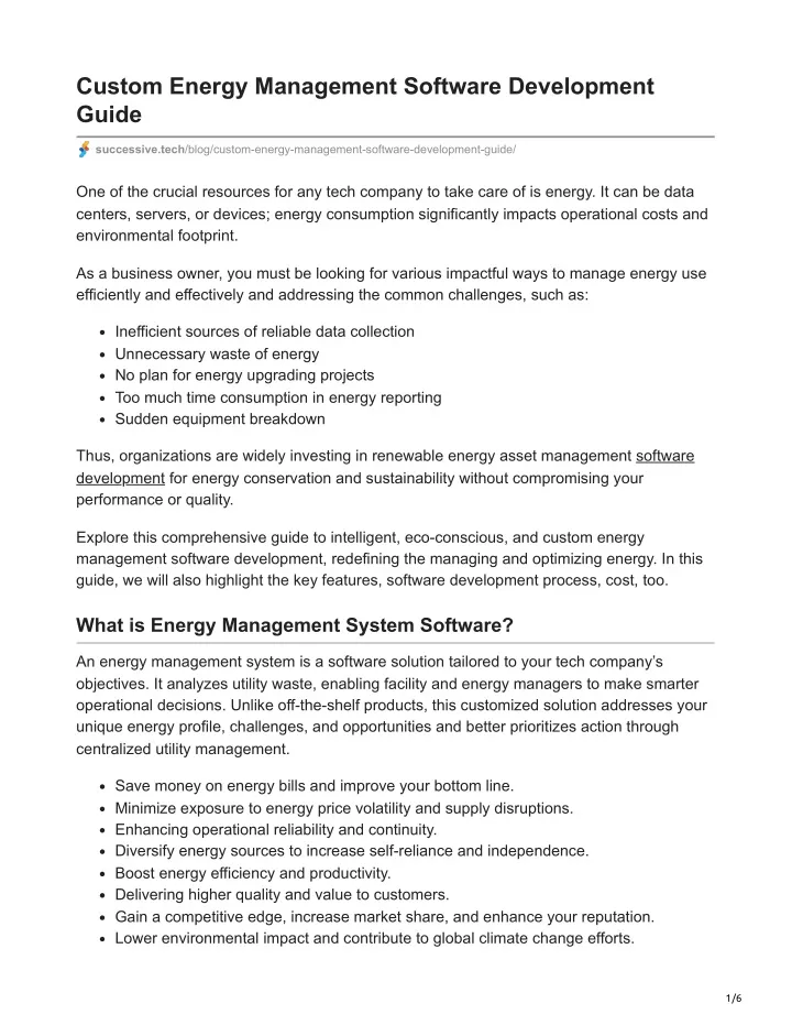 custom energy management software development