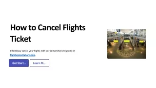 how to cancel flights ticket