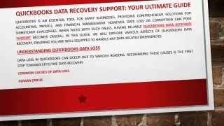 quickbooks data recovery support your ultimate guide