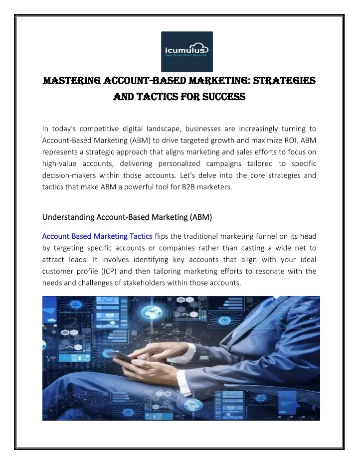 mastering account mastering account based