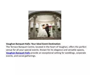 Banquet Hall Vaughan