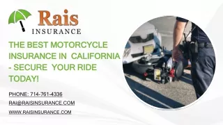 Affordable Motorcycle Insurance Coverage in California