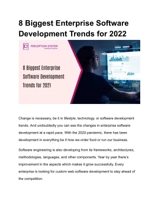 8 Biggest Enterprise Software Development Trends