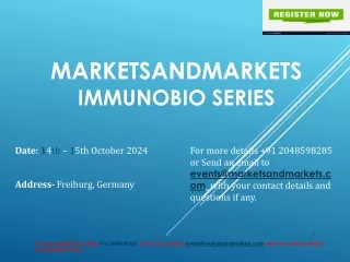 (Conference) ImmunoBio Series | 14th - 15th October 2024 | Freiburg, Germany