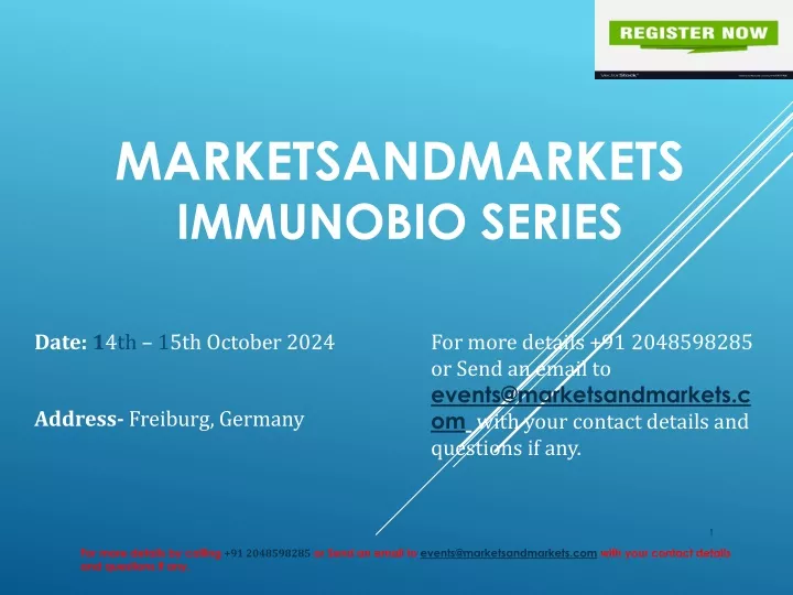 marketsandmarkets immunobio series