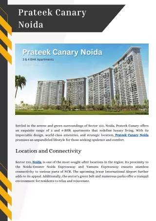 Prateek Canary Noida