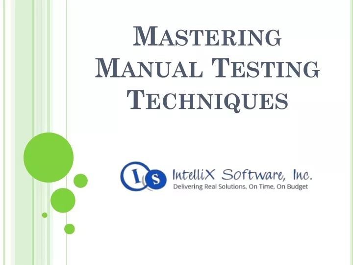 mastering manual testing techniques