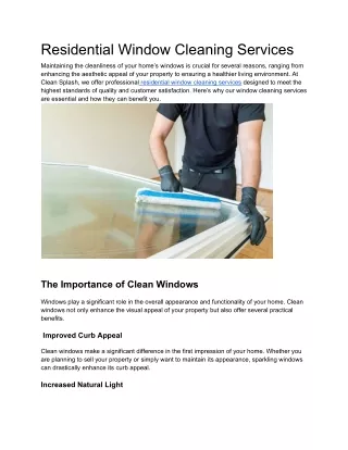 Experience the transformative power of pristine windows