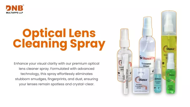 optical lens cleaning spray