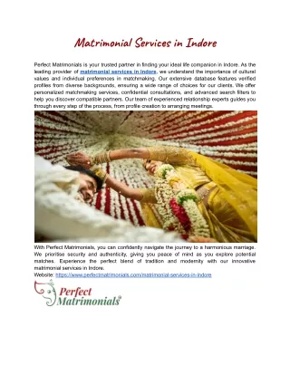 Matrimonial Services in Indore