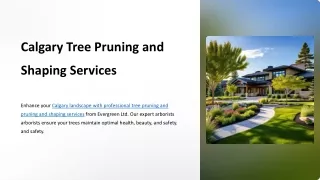 Calgary Tree Pruning and Shaping Services - Evergreen Ltd