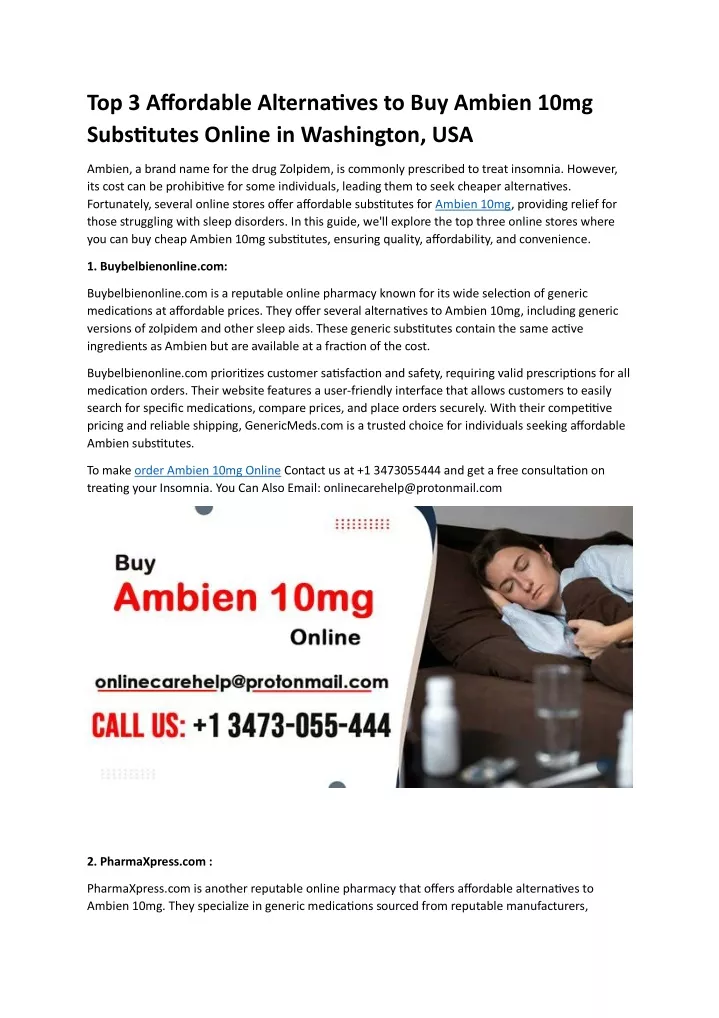 top 3 affordable alternatives to buy ambien 10mg