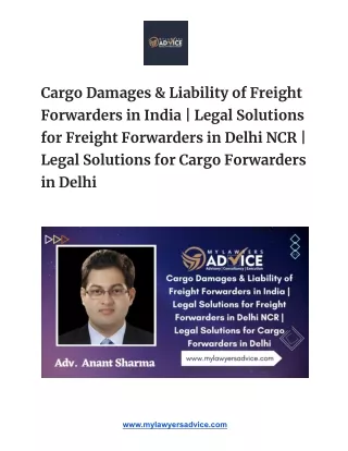 Cargo Damages & Liability of Freight Forwarders in India
