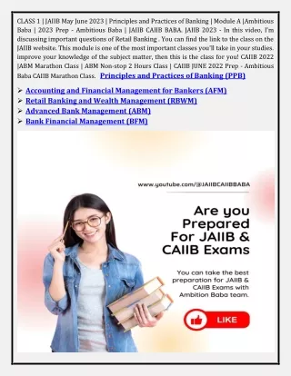 Banking & Finance Videos