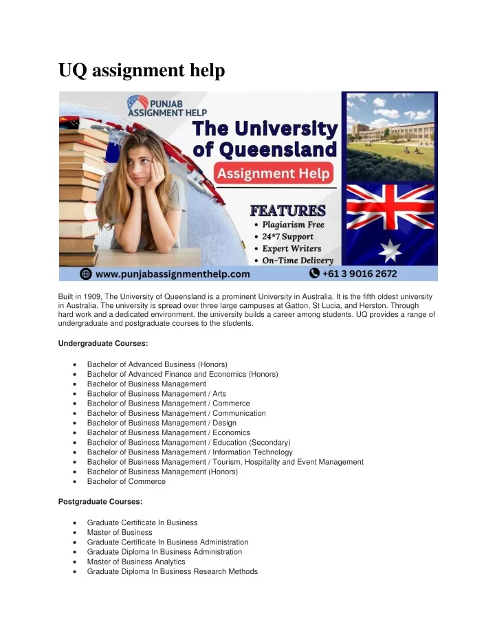 uq assignment help