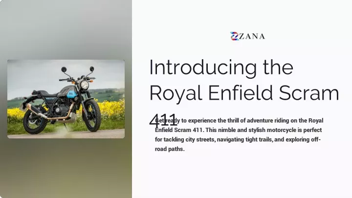 introducing the royal enfield scram 411