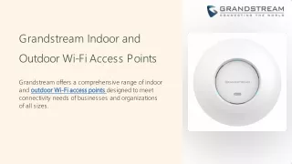 Indoor and outdoor  Access Points | Grandstream India