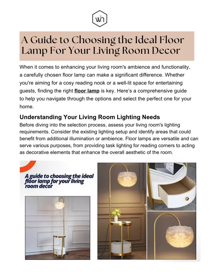 a guide to choosing the ideal floor lamp for your