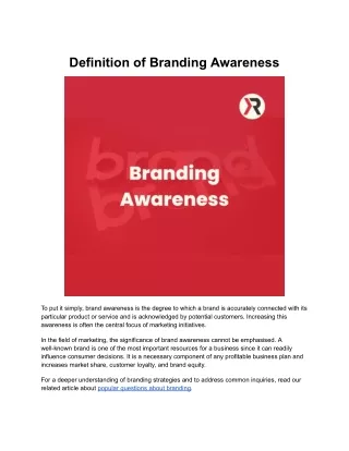 Branding Awareness