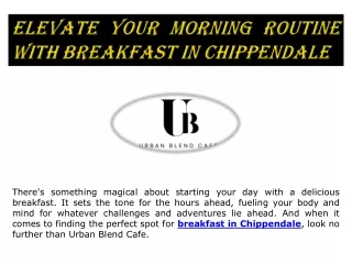 elevate your morning routine with breakfast