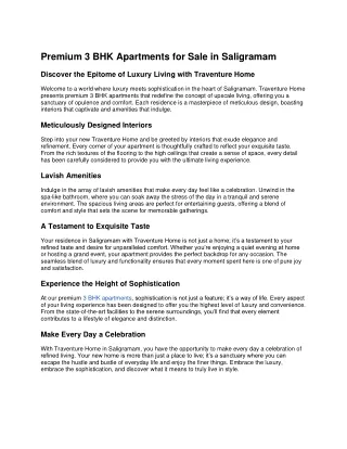premium 3 bhk apartments for sale in saligramam
