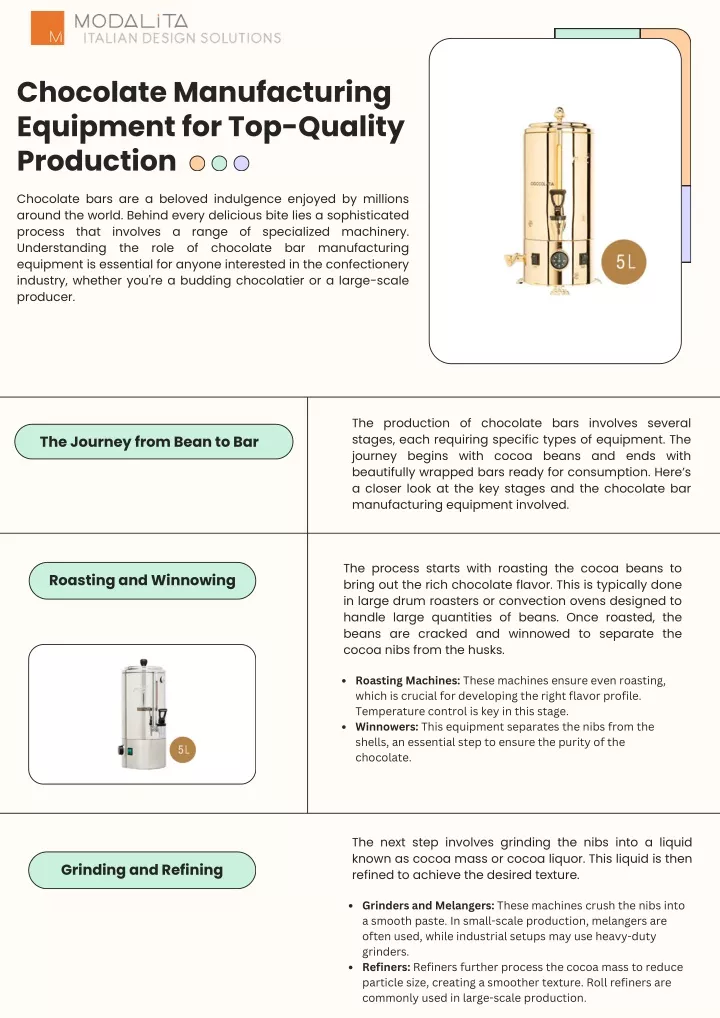 chocolate manufacturing equipment for top quality