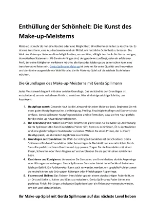 Enthüllung der Schönheit_ Die Kunst des Make-up-Meisterns