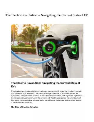 the electric revolution navigating the current
