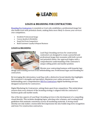 LOGOS & BRANDING FOR CONTRACTORS | Digital Marketing Contractors Websites
