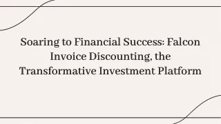 Boost Your Cash Flow with Falcon Invoice Discounting