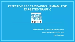 Effective PPC Campaigns in Miami for Targeted Traffic