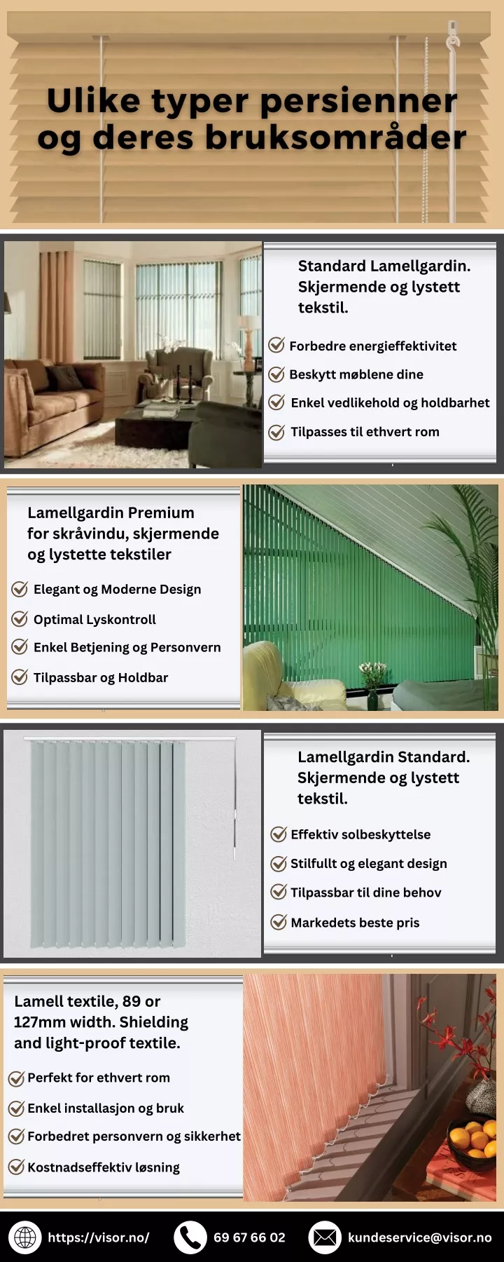 standard lamellgardin skjermende og lystett