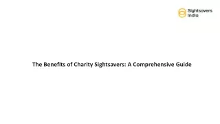 the benefits of charity sightsavers