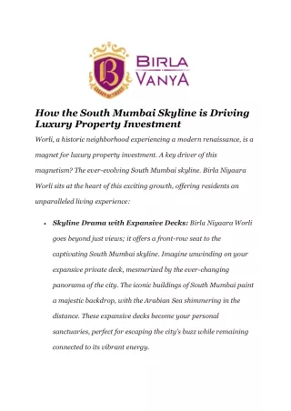 How the South Mumbai Skyline is Driving Luxury Property Investment