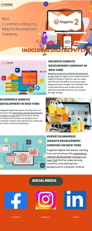 Premium Magento Ecommerce Website Development In New York- Indglobal Diigtal