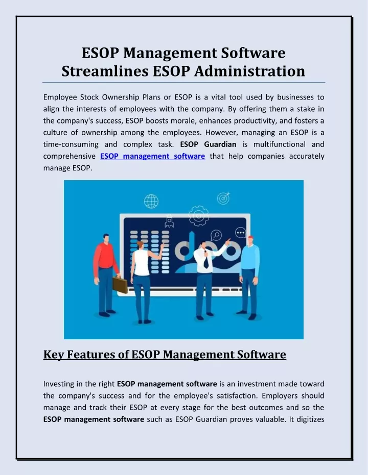 esop management software streamlines esop