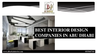 BEST INTERIOR DESIGN COMPANIES IN ABU DHABI