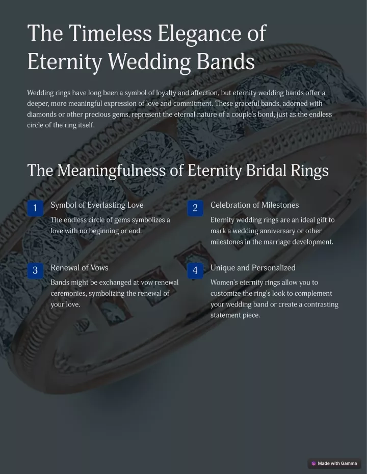 the timeless elegance of eternity wedding bands