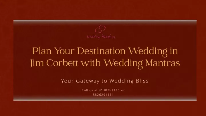 plan your destination wedding in jim corbett with