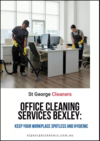 Office Cleaning Services Bexley Keep Your Workplace Spotless and Hygienic