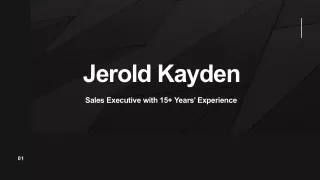 Jerold Kayden - A Gifted and Versatile Individual - Boston, MA