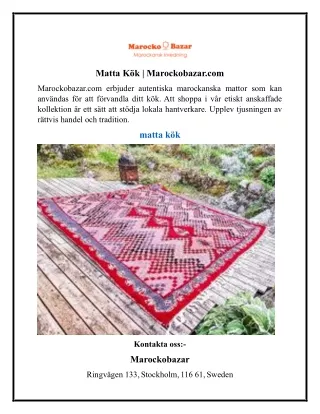 Matta Kök  Marockobazar