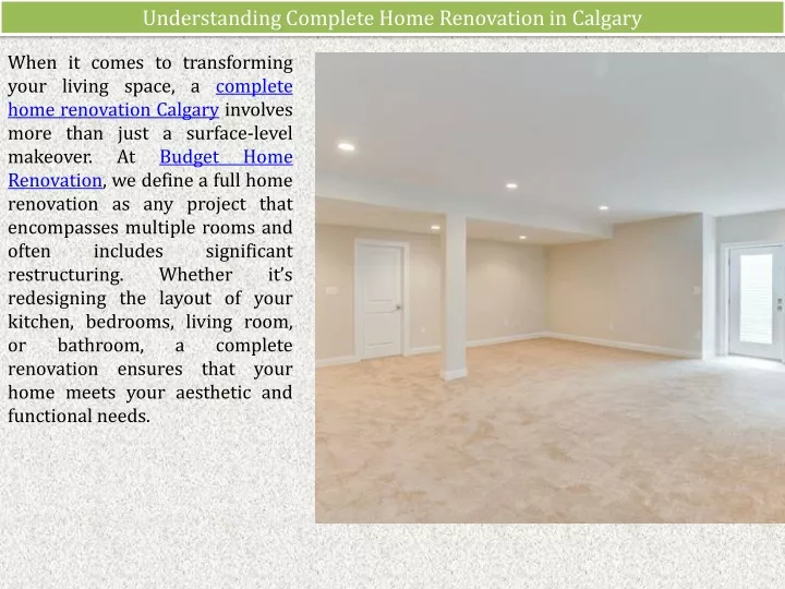 understanding complete home renovation in calgary